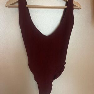 Elegant Burgundy Women's Top